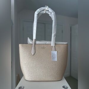 NWT Kate Spade Glimmer Tote in Gold